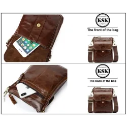 Fashionable shoulder bag - genuine leather - flap / haspsBags