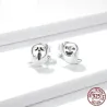 Kleine Ohrstecker - 925er Sterlingsilber - kleiner Geist