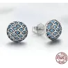 Elegante runde Ohrstecker - Legend Of The Sea - Zirkonia - 925er Sterlingsilber