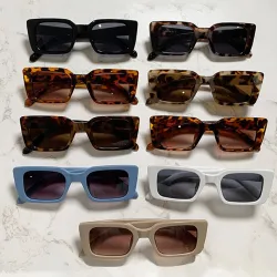Modische kleine rechteckige Sonnenbrille - UV400 - Unisex