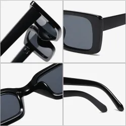 Modische kleine rechteckige Sonnenbrille - UV400 - Unisex