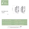 Runde Ohrringe in Blattform - 925er Sterlingsilber