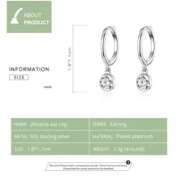 Elegante runde Ohrringe - mit Zirkonia - 925er Sterlingsilber