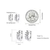 Runde Ohrringe in Blattform - 925er Sterlingsilber