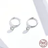 Elegante runde Ohrringe - mit Zirkonia - 925er Sterlingsilber