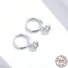 Elegante runde Ohrringe - mit Zirkonia - 925er Sterlingsilber