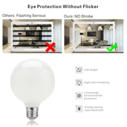 LED-Edison-Glühbirne - milchiges Glas - 5 W - AC110V 220V - G80 - G95 - G125 - A60 - ST64