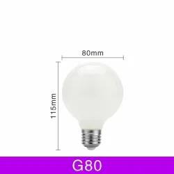 LED-Edison-Glühbirne - milchiges Glas - 5 W - AC110V 220V - G80 - G95 - G125 - A60 - ST64