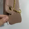 Luxurious bag - with rivets / chain strap / handle - genuine leatherHandbags