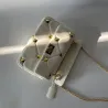 Luxurious bag - with rivets / chain strap / handle - genuine leatherHandbags