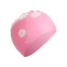 Silicone swimming cap - waterproof - ear / long hair protection - floral printSwimming