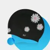 Silicone swimming cap - waterproof - ear / long hair protection - floral printSwimming