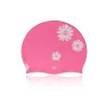 Silicone swimming cap - waterproof - ear / long hair protection - floral printSwimming