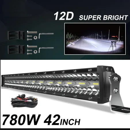 LED-Lichtleiste - 3-reihig - Combo Beam - wasserdicht - für PKW / Traktor / 4WD / LKW / SUV / ATV - 12V - 24V