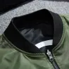 Bomber - Pilotenjacke - kurze Windjacke - doppelseitig - mit Patches / Reißverschluss - schmale Form