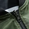 Bomber - Pilotenjacke - kurze Windjacke - doppelseitig - mit Patches / Reißverschluss - schmale Form