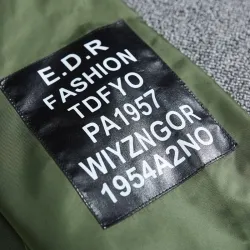 Bomber - pilot jacket - short windbreaker - double sided - with patches / zipper - slim typeJackets