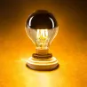 LED bulb - G45 silver mirror globe - dimmable - warm white - 4W - E12 - E14 - E26 - E27 - 10 piecesE27