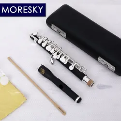 MORESKY - mini piccolo - C-Key flute - cupronickel - silver plated - with caseMusical Instruments