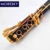 MORESKY - BB-Klarinette - 17 Klappen - mit Stimmzungen - Goldlack - Schwarz
