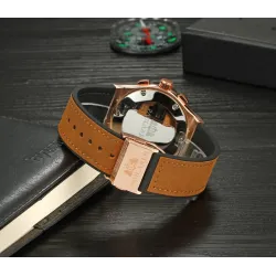 Klassische Sportuhr - Automatik - Leder-/Kautschukband