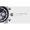SINOBI - elegant multifunction quartz watch - chronograph - leather strapWatches