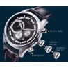 SINOBI - elegant multifunction quartz watch - chronograph - leather strapWatches