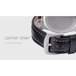 SINOBI - elegante Multifunktions-Quarzuhr - Chronograph - Lederarmband