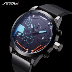 SINOBI - modische Quarzuhr - Silikonarmband - Metalldraht