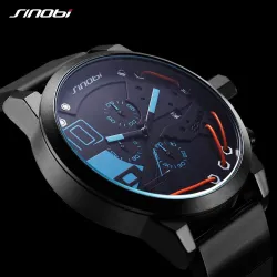 SINOBI - modische Quarzuhr - Silikonarmband - Metalldraht