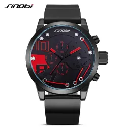 SINOBI - modische Quarzuhr - Silikonarmband - Metalldraht