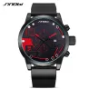 SINOBI - fashionable quartz watch - silicone strap - metal wireWatches