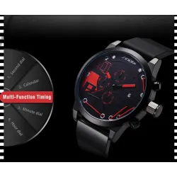 SINOBI - modische Quarzuhr - Silikonarmband - Metalldraht