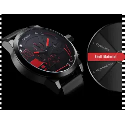SINOBI - fashionable quartz watch - silicone strap - metal wireWatches