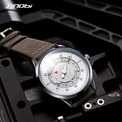 SINOBI - fashionable quartz watch - waterproof - leather strapWatches