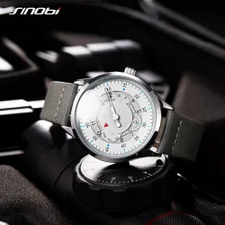 SINOBI - fashionable quartz watch - waterproof - leather strapWatches