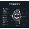 SINOBI - fashionable quartz watch - waterproof - leather strapWatches