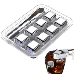 Eiswürfel aus Edelstahl - Kühlsteine - wiederverwendbar