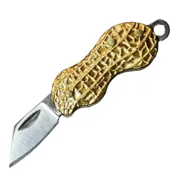 Mini-Taschenmesser - faltbar - Edelstahl - Erdnussform
