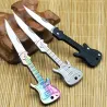 Mini-Taschenmesser - faltbar - Gitarrenform - Edelstahl