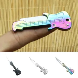 Mini-Taschenmesser - faltbar - Gitarrenform - Edelstahl