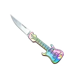 Mini-Taschenmesser - faltbar - Gitarrenform - Edelstahl