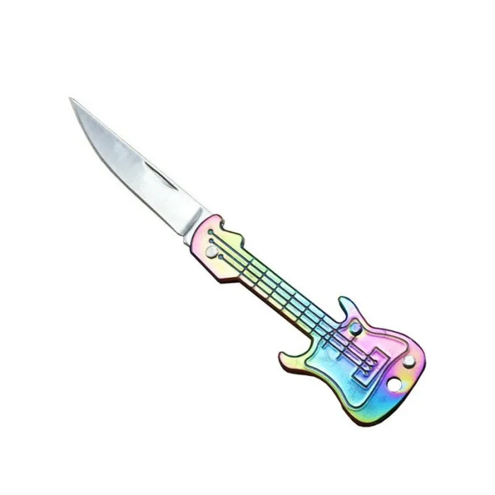 Mini-Taschenmesser - faltbar - Gitarrenform - Edelstahl