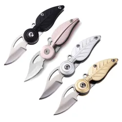 Klappbares Mini-Taschenmesser - Edelstahl - Blattform