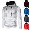 3D-Druck - Kapuzenpullover - Langarm - Reißverschluss