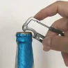 Multifunction mini knife - with bottle opener / carabiner - stainless steelKnives & Multitools