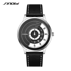 SINOBI - creative stylish quartz watch - leather strapWatches