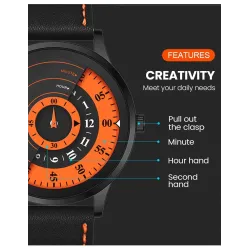 SINOBI - kreative stilvolle Quarzuhr - Lederarmband