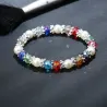 Stylisches Armband - mit bunten Strasssteinen / Perlen