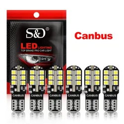 LED Canbus Birne - Autolicht - W5W - T10 - 24 SMD - 12V - 6 Stück